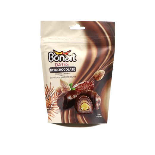 Jellyman Bonart Dark Choc. Coated Almond Stf.Dates (12x100GR)