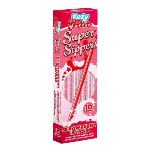 Jm Strawberry Super Sippers Straw (12PCSX60GR) x 6