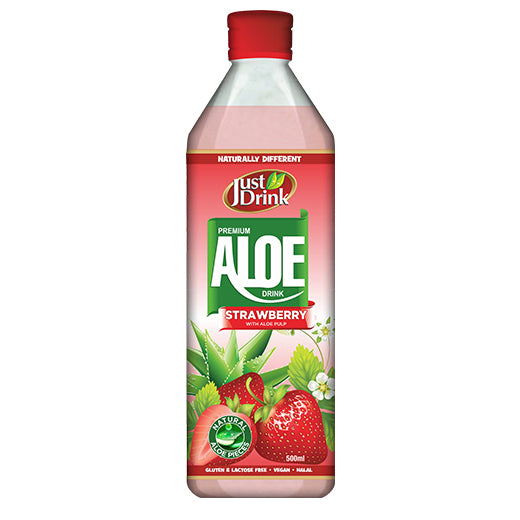 Just Drink Strawberry Aloe (500ML) x 12