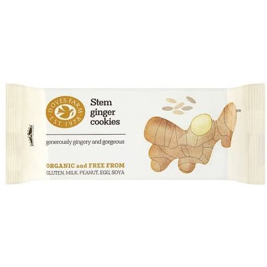 Doves Organic Gluten Free Stem Ginger Cookies (150GR) x 12