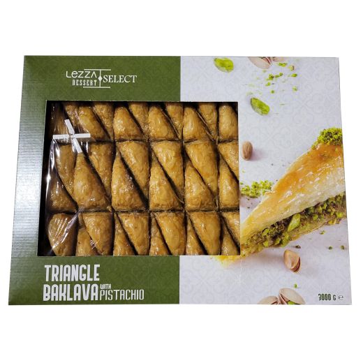 Lezza Select Triangle Baklava With Pistachio (3KG) x 5