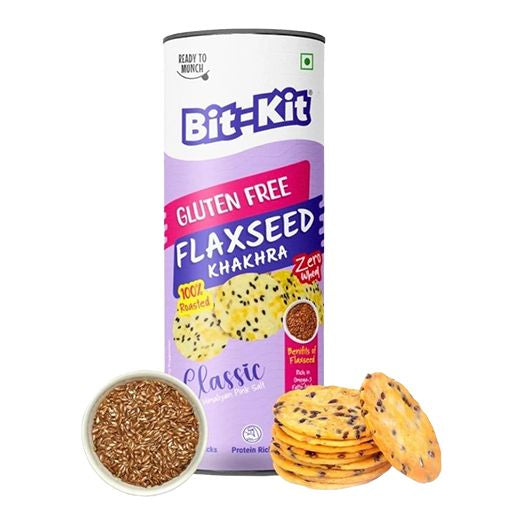 Bitkit Flaxseed Classic Coin Khakhra Jar 100G