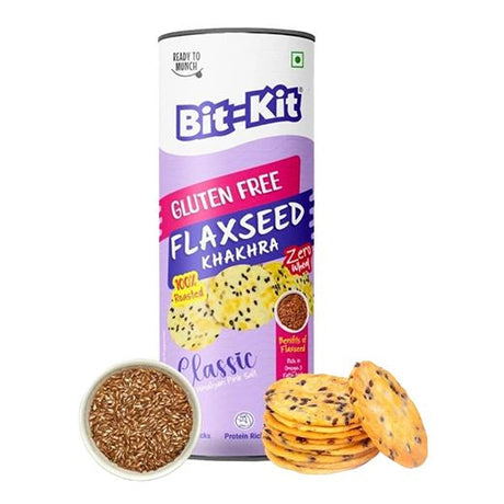 Bitkit Flaxseed Classic Coin Khakhra Jar 100G