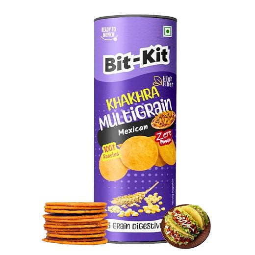 Bitkit Multigrain Mexican Coin Khakhra Jar 120G