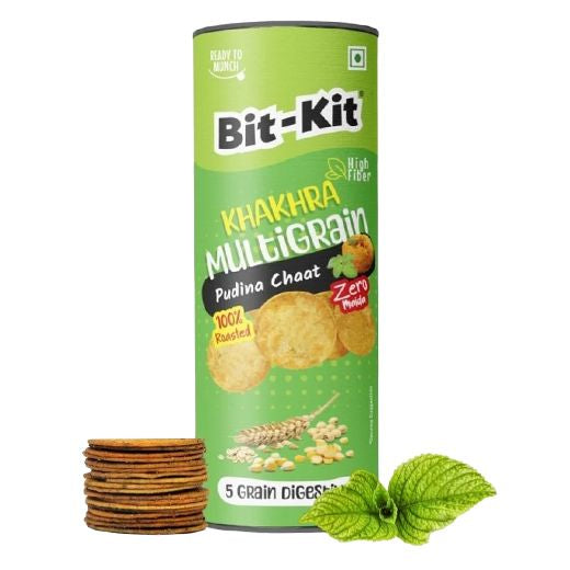 Bitkit Multigrain Pani Puri Coin Khakhra Jar 120G