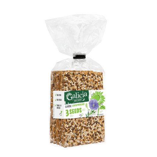 Galicia Crispbread With 3 Seeds 180Gr (180GR) x 8