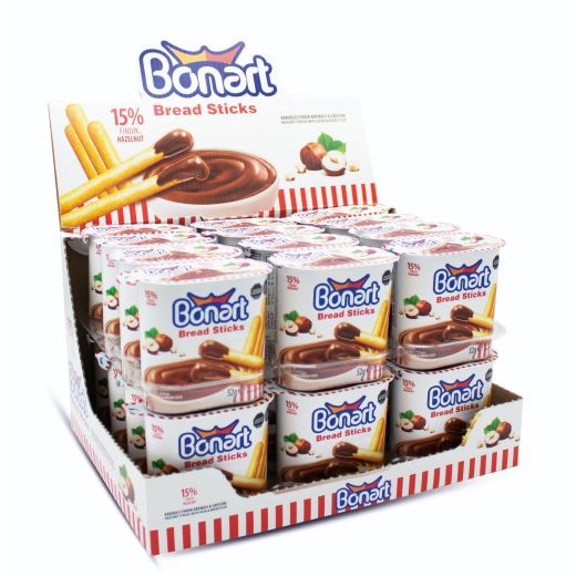 Jm Bonart Breadsticks With Hazelnut Cream 24X52Gr (24X52GR) x 4