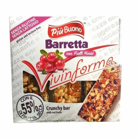 Piu Buono Vivinforma Red Dried Fruits Bars (12x3X30GR)