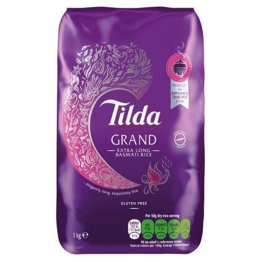 Tilda Grand Extra Long Basmati Rice (8x1KG)