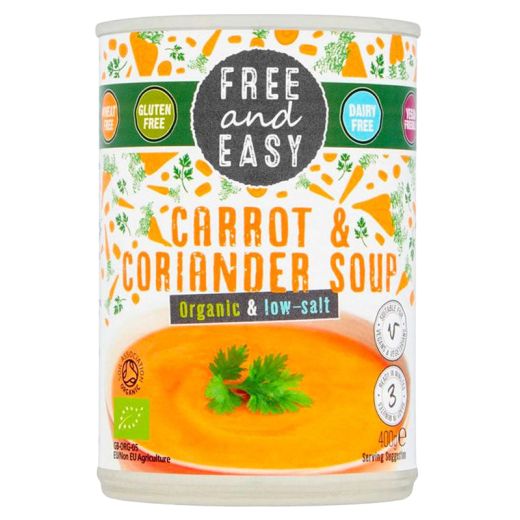 Free & Easy Org Low Salt Carrot Coriander Soup (400GR) x 6