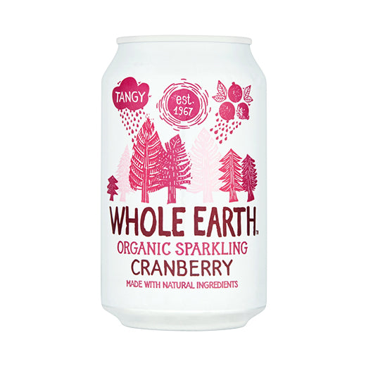 Whole Earth Org Sparkling Cranberry (330ML) x 24