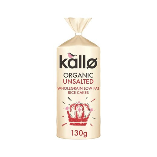 Kallo Organic Unsalted Wholegrain Rice Cakes (130GR) x 12