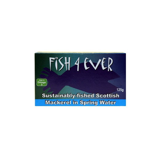 Fish 4 Ever Scotish Mackerel In Spring Water (125GR) x 10