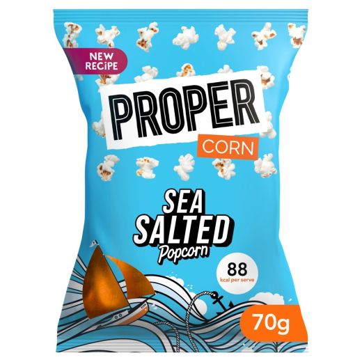 Propercorn Lightly Sea Salted Popcorn (70GR) x 8