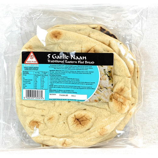 Sounas Garlic Naan (25x5 PCS)