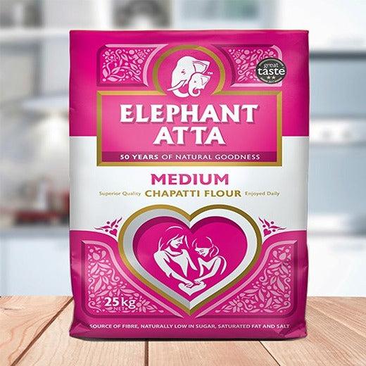 Wm Elephant Atta Medium 25Kg Pm £17.29 (25KG) x 1