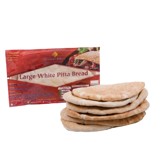 Leicester B Pitta Bread Large White Gas Packed (15x480g)