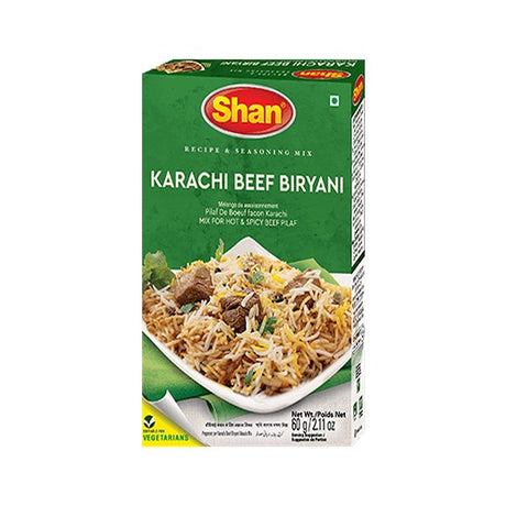 Shan Mix Karachi Beef Biryani (8x60GRX6 PCS)