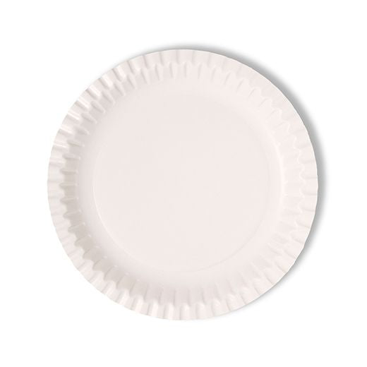 Natural Leaf Paper Plate (229Mm/9) Round White 100Pcs