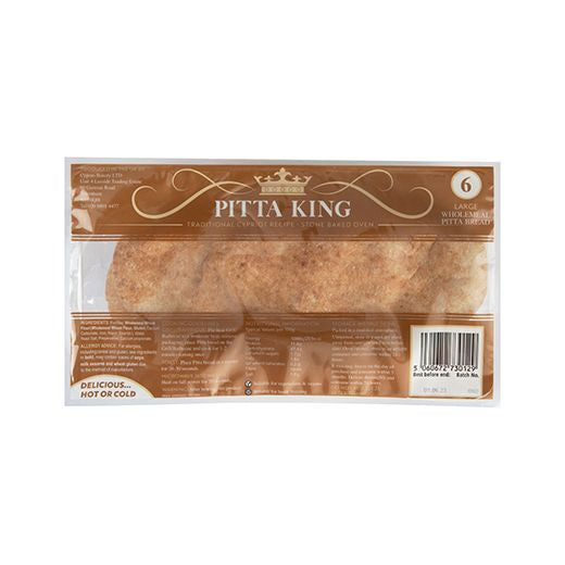 Cyprus Pitta King Wholemeal Large Box (18X6) 6Pcs(570Gr)