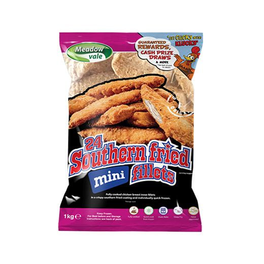 Meadow Vale Southern Fried Chicken Mini Fillets (40G) 1Kg