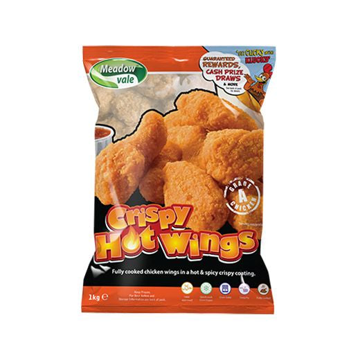 Meadow Vale Hot & Spicy Coated Chicken Wings 1Kg