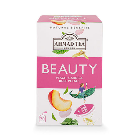 Ahmad Tea Beauty Peach, Carob &amp; Rose Petals 30 gr X 20 bags