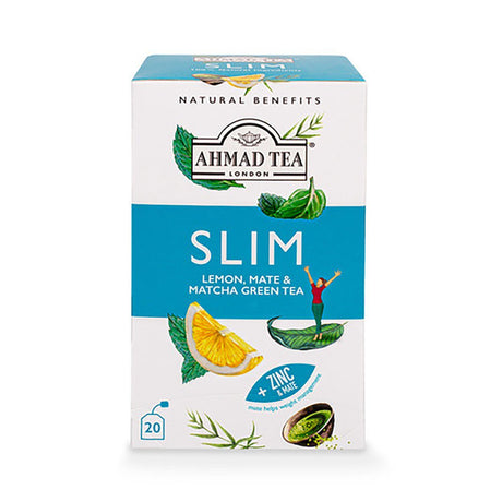 Ahmad Tea Slim Lemon, Mate &amp; Matcha Green Tea 30 gr X 20 bags