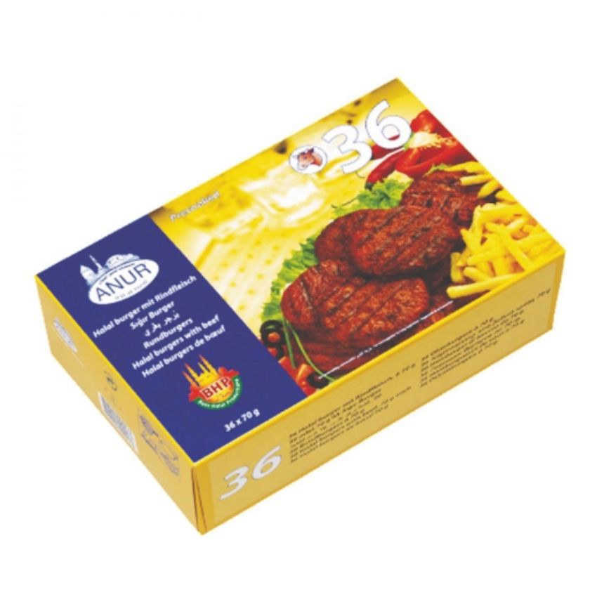 Anur Beef Burger 36 Sigir Burger 36X70G