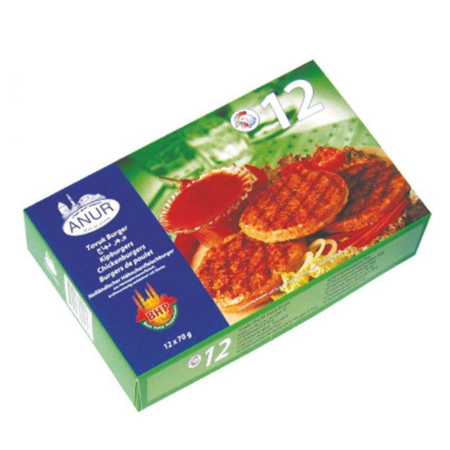 Anur Chicken Burger 12 Tavuk Burger 12X70G