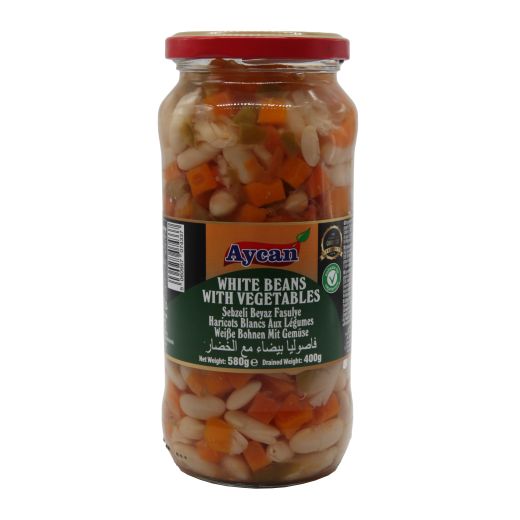 Aycan Tr White Beans With Vegetables Jar 580G