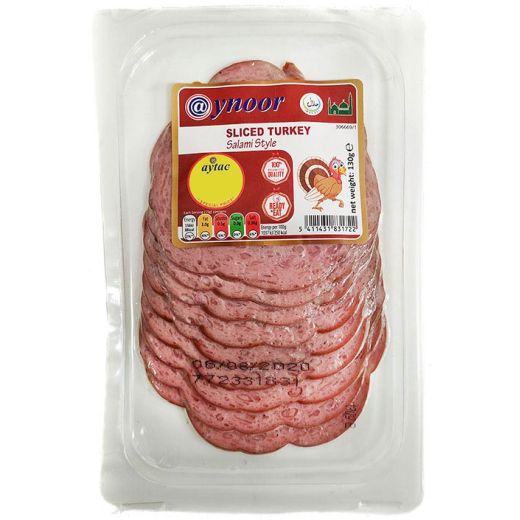 Aynoor Sliced Turkey Salami Style 130G