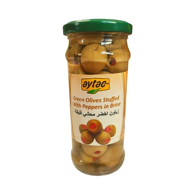 Aytac Green Olives Stuffed With Pepper 370ml