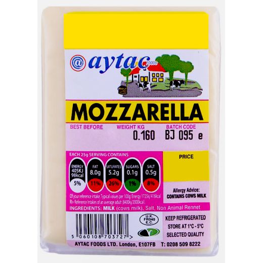 Aytac Mozzarella Block Cheddar 160G