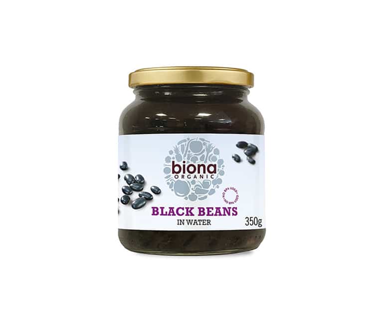 Biona Organic Black Beans In A Glass Jar 350G