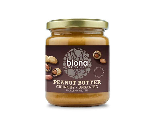 Biona Organic Peanut Butter Crunchy No Salt 250G