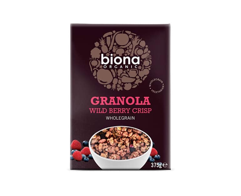 Biona Organic Wild Berry Crispy Granola Organic 375G