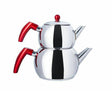 By Kardelen Aile Boyu Celik Caydanlik Seti Family Size Teapot