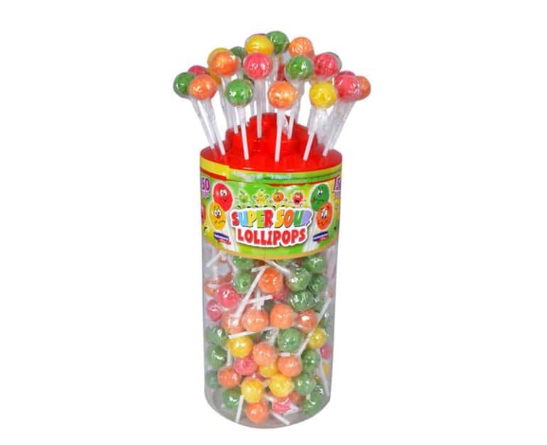 Confectionery World Super Sour Lollipop 8 gr X 150 pcs