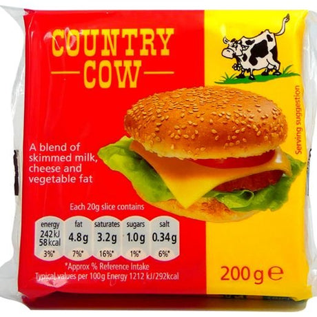 Country Cow 10 Single Sliced Cheese 200G