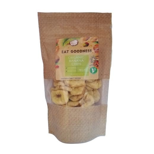 Eat Goodness Organic Banana Chips - 70GR