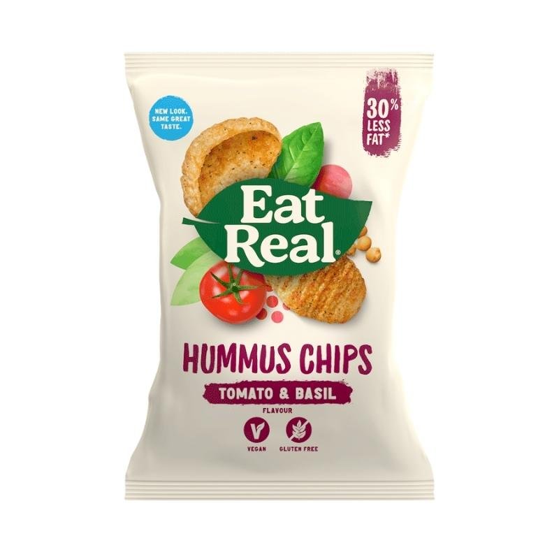 Eat Real Hummus Tomato & Basil Chips 135G