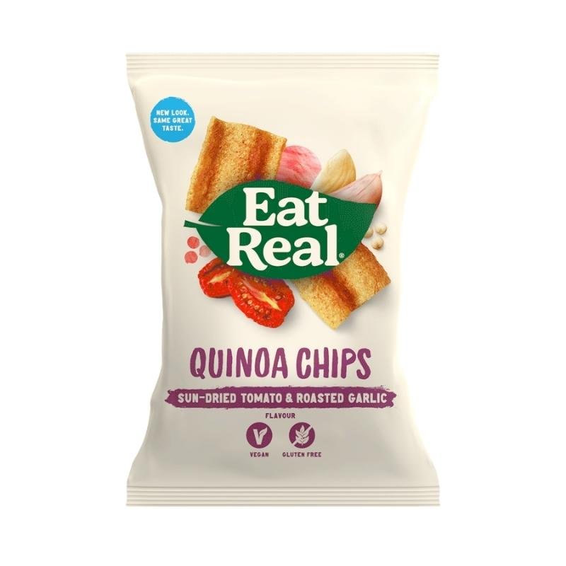 Eat Real Sundried Tomato Roasted Garlic Quinoa Chips 80G