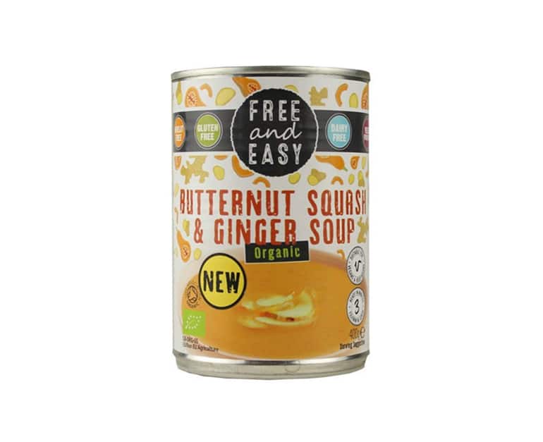 Free And Easy Organic Butternut Squash & Ginger Soup 400G