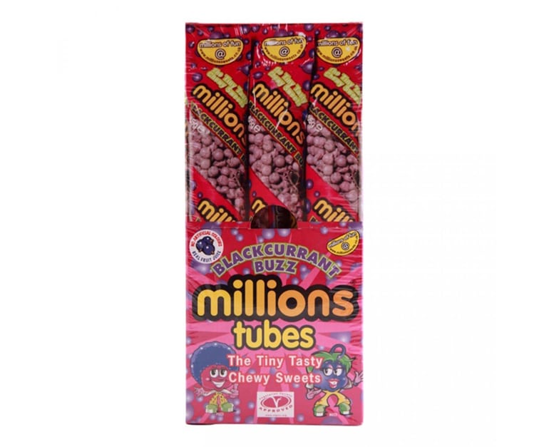 Millions Tube Blackcurrant Buzz 65 gr X 12 pcs