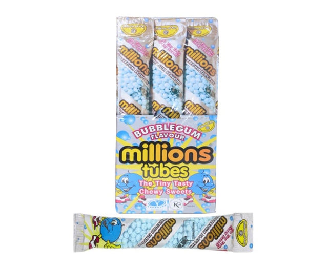 Millions Tube Bubblegum 65 gr X 12 pcs