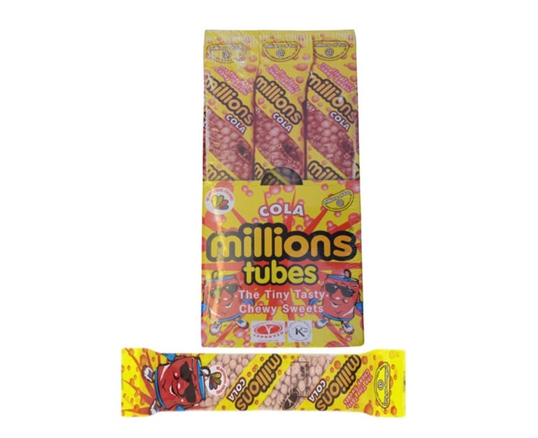 Millions Tube Cola 65 gr X 12 pcs