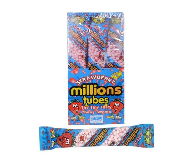 Millions Tube Strawberry 65 gr X 12 pcs