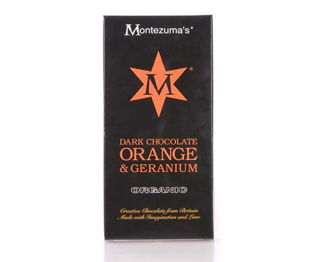 Montezumas Dark Chocolate Orange & Geranium 100G