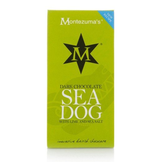 Montezuma's Sea Dog Dark Chocolate With Lime & Sea Salt - 90Gr